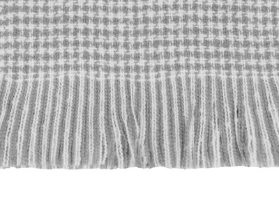 Акриловый плед Harp 130x180 см, белый/холодный серый