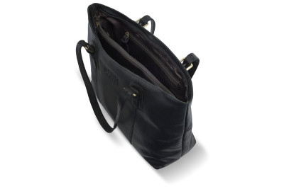 Сумка женская KLONDIKE RUSH «Lily», натуральная кожа в черном цвете, 42,5 х 29 х 13 см