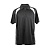 Поло "Palladium", черный с белым_2XL, 100% полиэстер, 140 г/м2