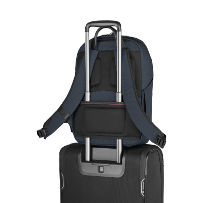 Рюкзак VICTORINOX Architecture Urban2 City Backpack 14'', синий, полиэстер / кожа, 30x19x42 см, 17 л