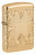 Зажигалка ZIPPO Armor® Lucky Clover с покрытием High Polish Gold Plate, латунь/сталь, золотистая, 38x13x57 мм