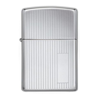 Зажигалка ZIPPO Engine Turn с покрытием High Polish Chrome, латунь/сталь, серебристая, 38x13x57 мм