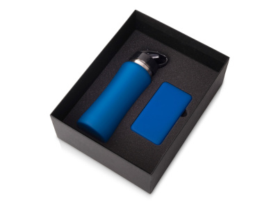 Подарочный набор с бутылкой для воды и повербанком С2, 10000 mAh, синий , размер 10000 mAh