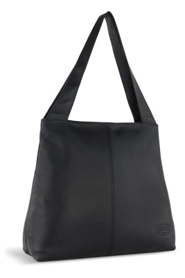 Сумка через плечо KLONDIKE RUSH «Katrina», натуральная кожа в черном цвете, 43 х 31,5 х 12 см