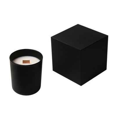 Ароматическая свеча в черном стакане, черный перец и амбра, нероли, 190 мл, черный (без лого LM) , размер Без лого