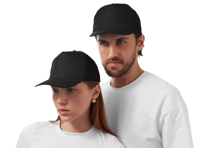 Бейсболка Poly 5-ти панельная 120 гр, черный , размер 56