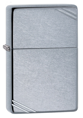 Зажигалка ZIPPO Vintage с покрытием Street Chrome™, латунь/сталь, серебристая, матовая, 38x13x57 мм