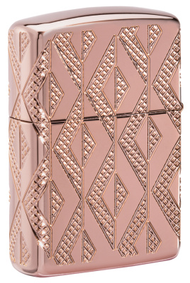 Зажигалка ZIPPO Armor® Geometric с покрытием Rose Gold, латунь/сталь, розовое золото, 38x13x57 мм