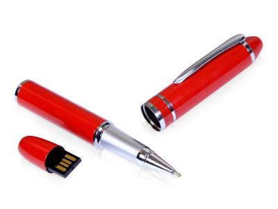 USB-флешка на 64 ГБ в виде ручки с мини чипом, красный , размер 64ГБ