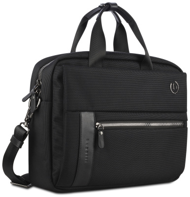 Портфель мужской BUGATTI НЕРО | NERO 15'', чёрный, нейлон 1680D/кожа, 42х10х30 см