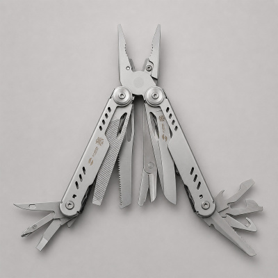Мультитул Stinger, 110 х 27 мм, 21 функция, сталь, серебристый, в картонной коробке, в комплекте нейлоновый чехол