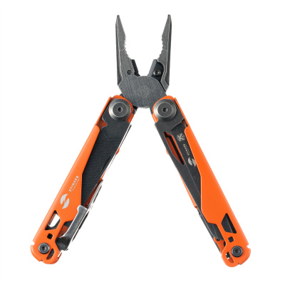 Мультитул Stinger, 107 х 19 мм, 19 функций, сталь, оранжевый корпус, стоунвош, в картонной коробке, в комплекте нейлоновый чехол