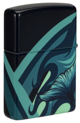 Зажигалка ZIPPO Русалка с матовым покрытием на 540 | Mermaid Design 540 Matte, латунь/сталь, черная, матовая, 38x13x57 мм
