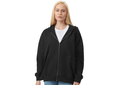 Толстовка оверсайз с капюшоном на молнии Monaco, черный , размер XL-2XL