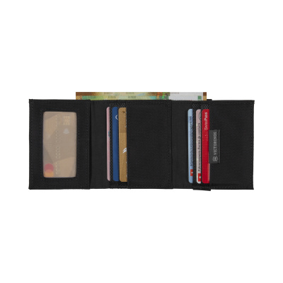 Бумажник VICTORINOX TA 5.0 Tri-Fold Wallet с RFID защитой, чёрный, нейлон, 9x3x10 см