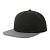 Бейсболка "SNAP BACK-S", 6 клиньев, пластик. застежка, чёрн/сер, 100% перераб. полиэстер, 300 гр/м2