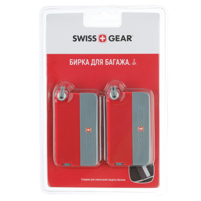 Бирка для багажа SWISSGEAR, 2 шт./упак., в ассортименте, АБС-пластик, 7,5 x 0,7 x 4,2 см