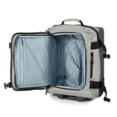 Сумка на колесах TORBER РИТМ, серый, полиэстер 900D с PU покрытием, 49 x 35,5 x 26 см, 35 л , размер S