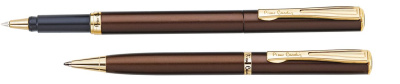 Набор Pierre Cardin PEN&PEN: ручка шариковая + роллер. Цвет - коричневый. Упаковка Е или E-1