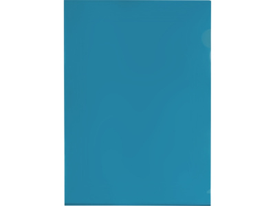 Папка-уголок прозрачный формата  А4 0,18 мм, синий глянцевый