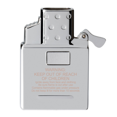 Газовый вставной блок для широкой зажигалки Zippo, двойное турбо пламя, нержавеющая сталь