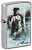Зажигалка ZIPPO Luis Royo с покрытием Street Chrome, латунь/сталь, серебристая, 38x13x57 мм