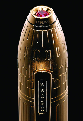 Шариковая ручка Cross Peerless Citizen LE London. Цвет - золотистый.