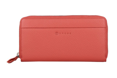 Кошелёк Cross Colors Coral, кожа наппа, фактурная, цвет коралловый
