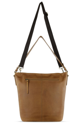 Сумка через плечо KLONDIKE RUSH «Samantha», натуральная кожа в коньячном цвете, 40 х 32,5 х 15,5 см