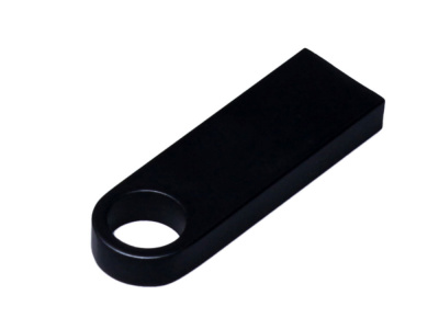 USB 2.0-флешка на 64 Гб с мини чипом и круглым отверстием, черный , размер 64ГБ