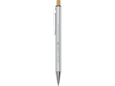 Cyrus шариковая ручка из переработанного алюминия, синие чернила - Серебристый , размер синие чернила