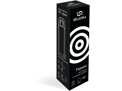 Термос Relaxika 101 (0,5 литра), черный (без лого) , размер 500