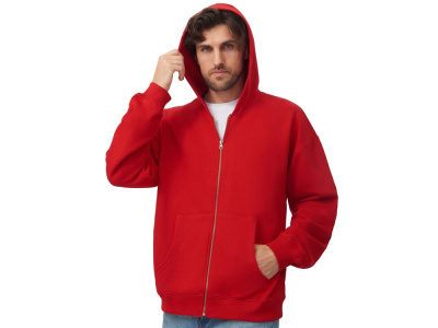 Толстовка оверсайз с капюшоном на молнии Monaco, красный , размер XS-S