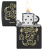 Зажигалка ZIPPO Джокер с маской с черным матовым покрытием | Masked Joker Design Black Matte, латунь/сталь, черная, 38x13x57 мм