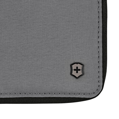 Обложка для паспорта VICTORINOX Travel Essentials, с защитой от сканирования RFID, серая, полиэстер, 11x1x15 см