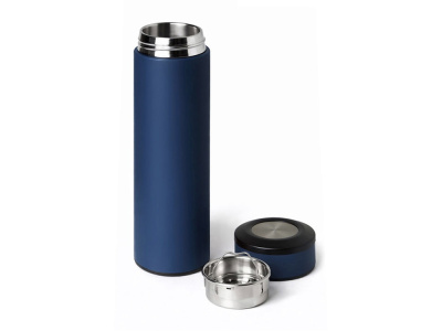Вакуумный термос Vacuum Flask C1, soft touch, 420мл, темно-синий