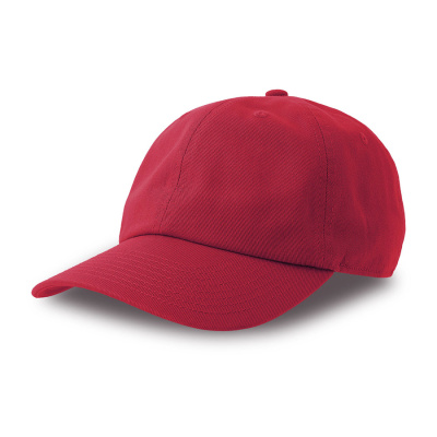 Бейсболка "DAD HAT-S", 6 клиньев, металлическая застежка, красный, 100% хлопок, 270 г/м2