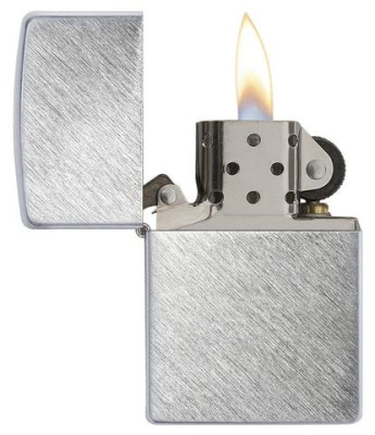 Зажигалка ZIPPO классическая с узором Елочка | Herringbone Sweep, латунь/сталь, серебристая, матовая, 38x13x57 мм