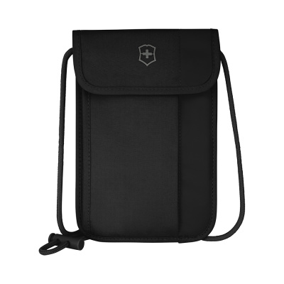 Кошелёк на шею VICTORINOX Travel Essentials Security Neck Pouch, черный, полиэстер, 14х1х22 см
