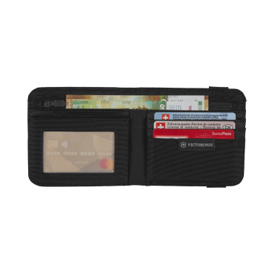 Бумажник VICTORINOX TA 5.0 Bi-Fold Wallet с RFID защитой, чёрный, нейлон, 11x1x10 см