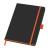 Блокнот ColorNote Black, твердая обложка A5, 80 листов, черный с оранжевым