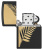 Зажигалка ZIPPO Zen Flora Design с покрытием Black Matte, латунь/сталь, черная, матовая, 38x13x57 мм