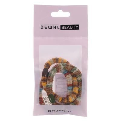 Резинки для волос Dewal Beauty, букле, разноцветные 3 шт/уп.