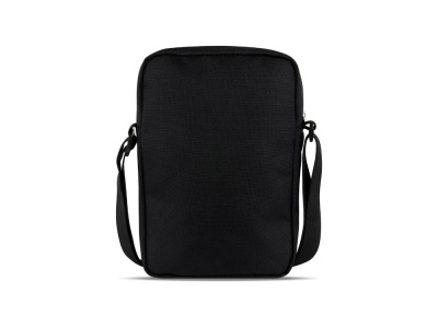 Сумка через плечо BUGATTI БЛАНК ОБЛЕГЧЕННАЯ | BLANC DELIGHT, чёрная, нейлон RPET600D/тарпаулин/полиэстер, 16х4х23 см, 1 л