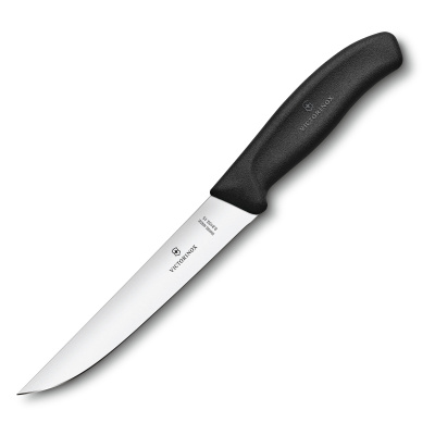 Нож разделочный VICTORINOX SwissClassic с узким прямым лезвием 15 см, чёрный