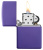 Зажигалка ZIPPO классическая с фиолетовым матовым покрытием | Classic Purple Matte, латунь/сталь, фиолетовая, матовая, 38x13x57 мм