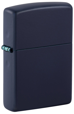 Зажигалка ZIPPO классическая с темно-синем матовым покрытием | Classic Navy Matte, латунь/сталь, синяя, матовая, 38x13x57 мм