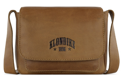 Сумка через плечо KLONDIKE RUSH «Monika», натуральная кожа в коньячном цвете, 20 х 15,5 х 8 см