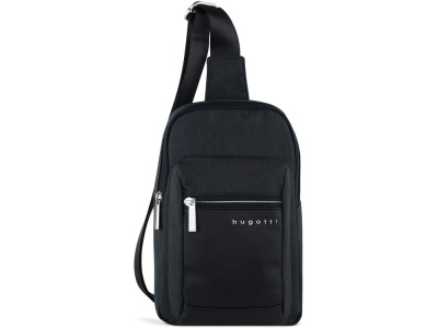 Сумка кросс-боди мужская BUGATTI СЕРА | SERA, антрацитовая, полиэстер, 17х6х26,5 см, 2,5 л