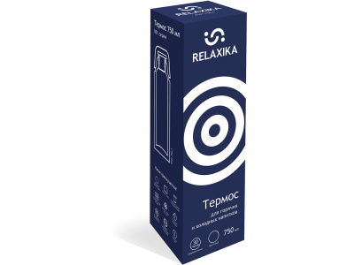 Термос Relaxika 101 (0,75 литра), темно-синий (без лого) , размер 750
